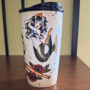 Starbucks Mermaid Travel Mug - Black, Green, Orange, Red